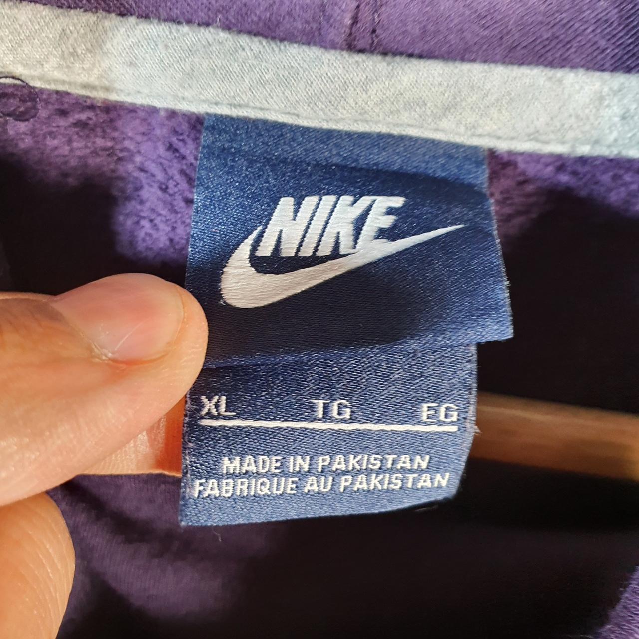 Vintage Nike Club Hoodie Womens XL Purple Swoosh Y2K Pullover Logo