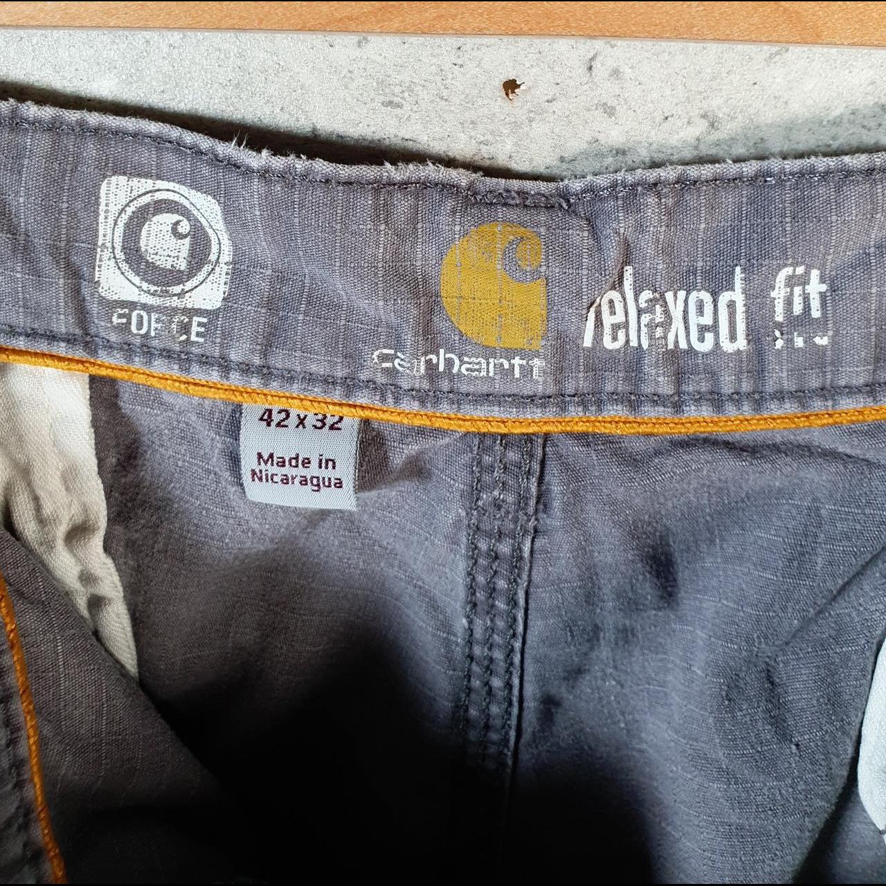 Vintage Carhartt Carpenter Trousers Mens W42 L32 Grey Relaxed Fit Workwear