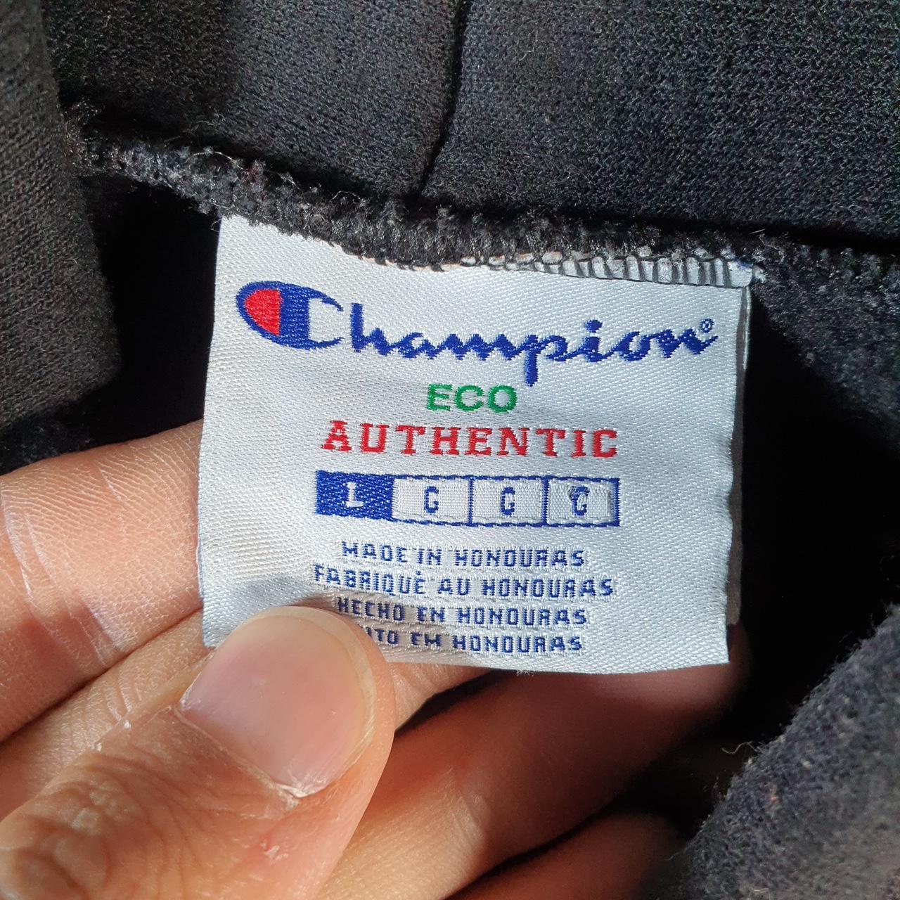 Vintage Champion Hoodie Three Five Motorsport Grossenbacher Men’s Large Black