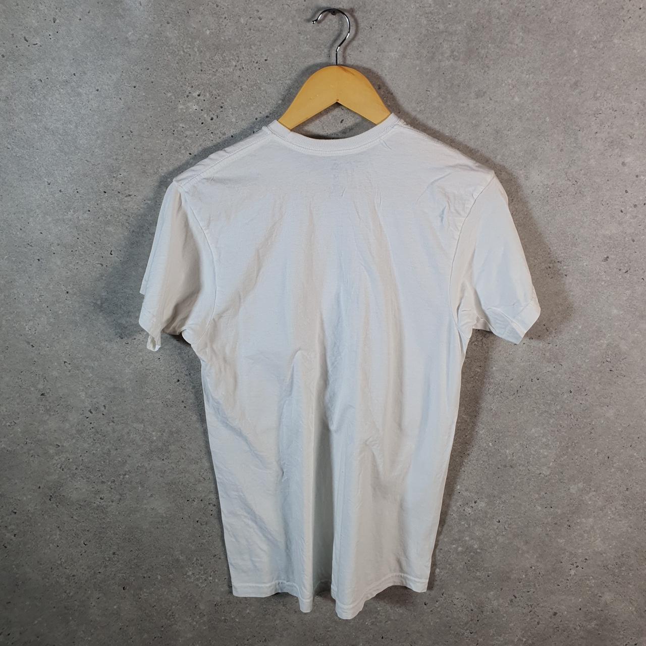 Vintage Adidas ClimaLite T Shirt Men’s Medium White Three Stripes Blank Athletic