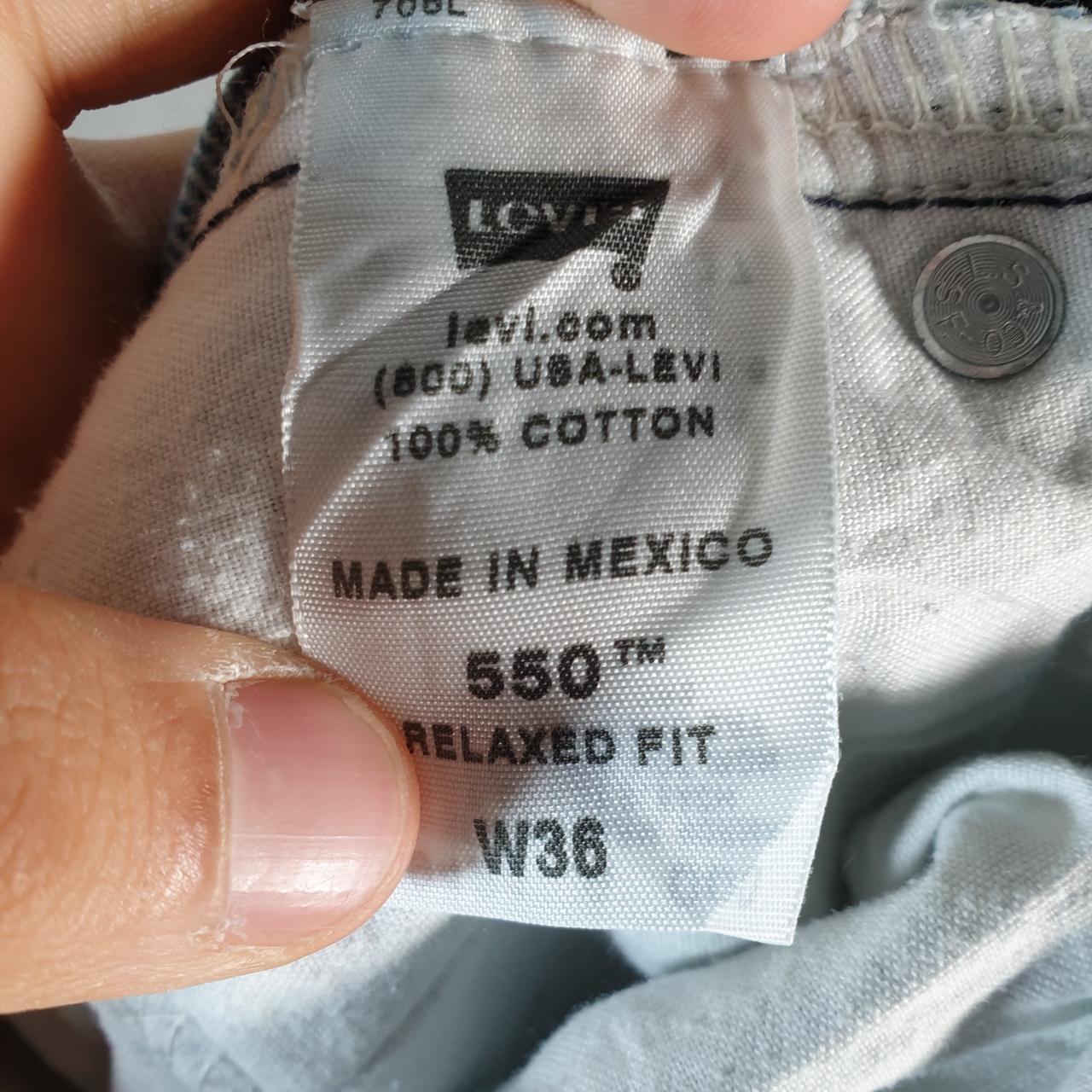 Vintage Levi’s 550 Baggy Shorts Jorts Cargo Mens W36 Blue Relaxed Denim