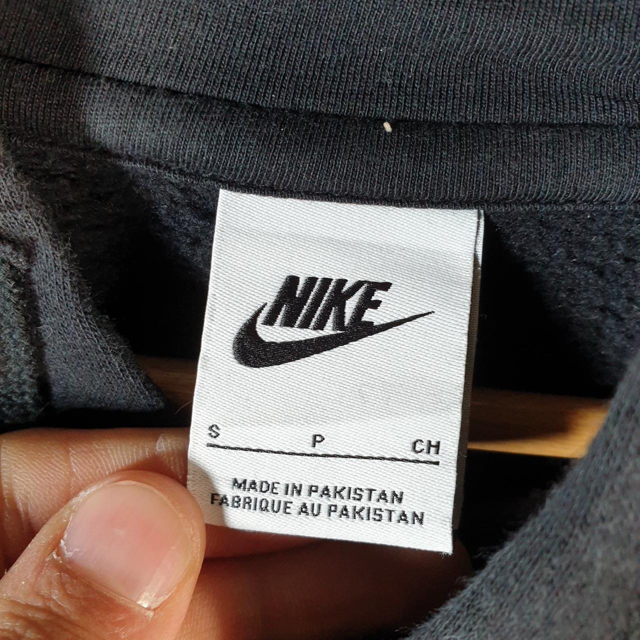 Vintage Nike Club Embroidered AOP Hoodie Men’s Small Black Swoosh Y2K Pullover