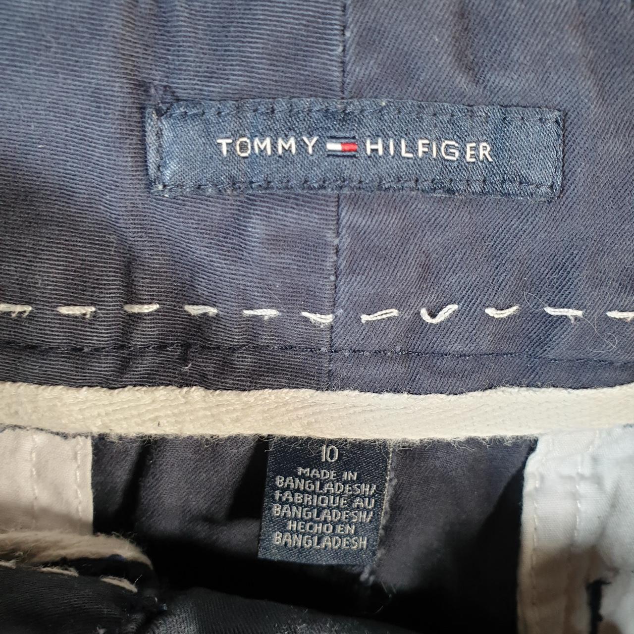Vintage Tommy Hilfiger Chino Shorts Jorts Cargo Womens W32 Navy Blue Baggy Cotton