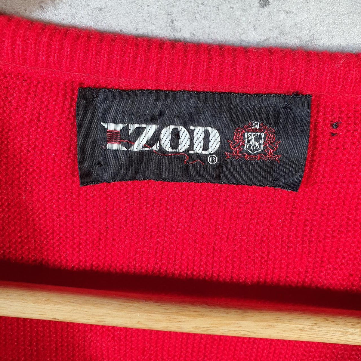 Vintage Lacoste Sweatshirt Men’s Large Red Pullover Logo Y2K Jumper Logo