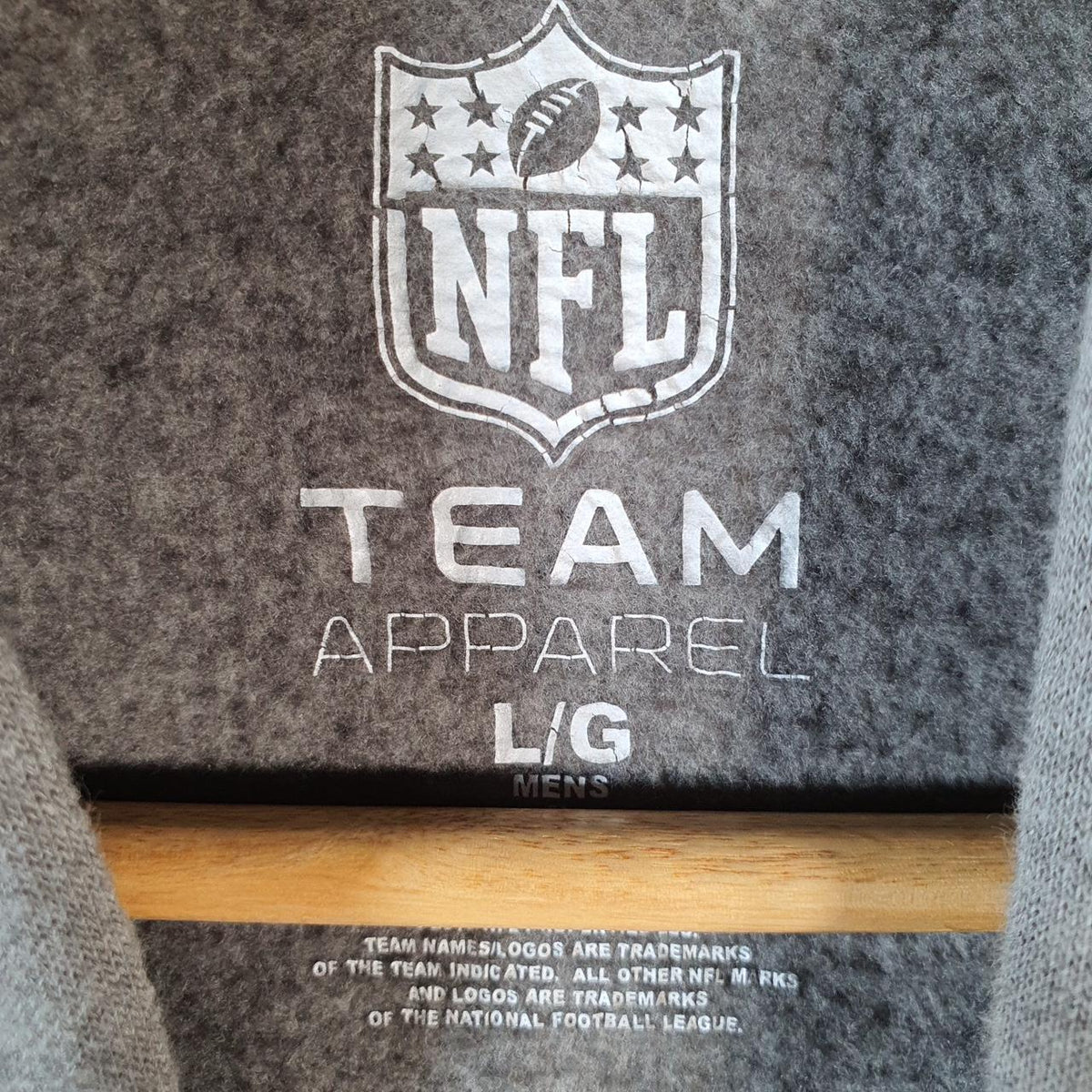 Vintage NFL New England Patriots Hoodie Mens Large Grey Pullover USA Pro Sport