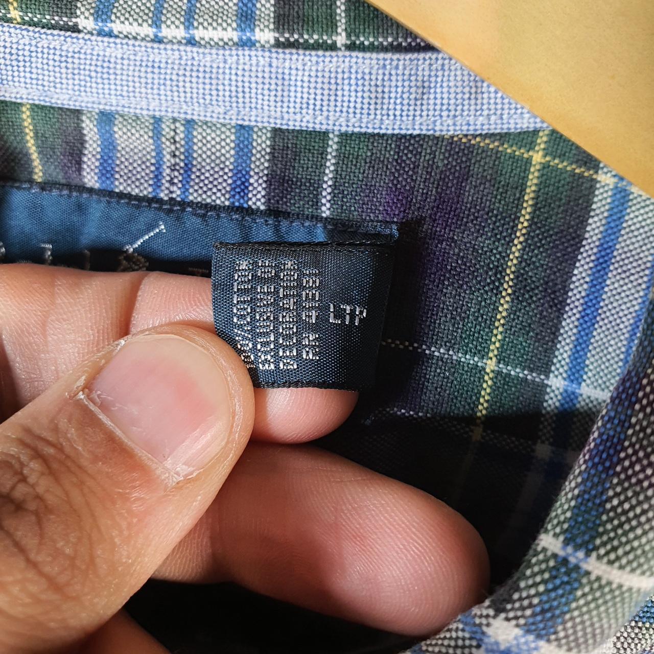 Vintage Ralph Lauren Button Down Shirt Men’s Large Blue Checkered Classic Fit Cotton Pony