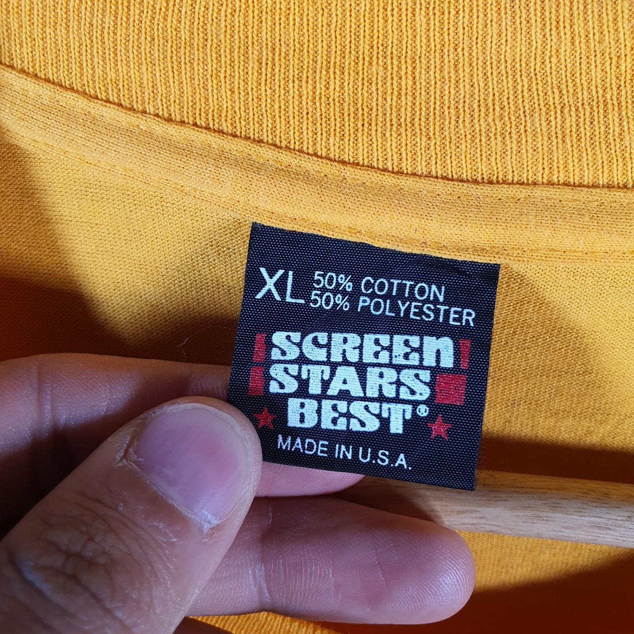 Vintage Screen Stars Belle Plaine Music Dept Single Stitch T Shirt Men’s XL Orange