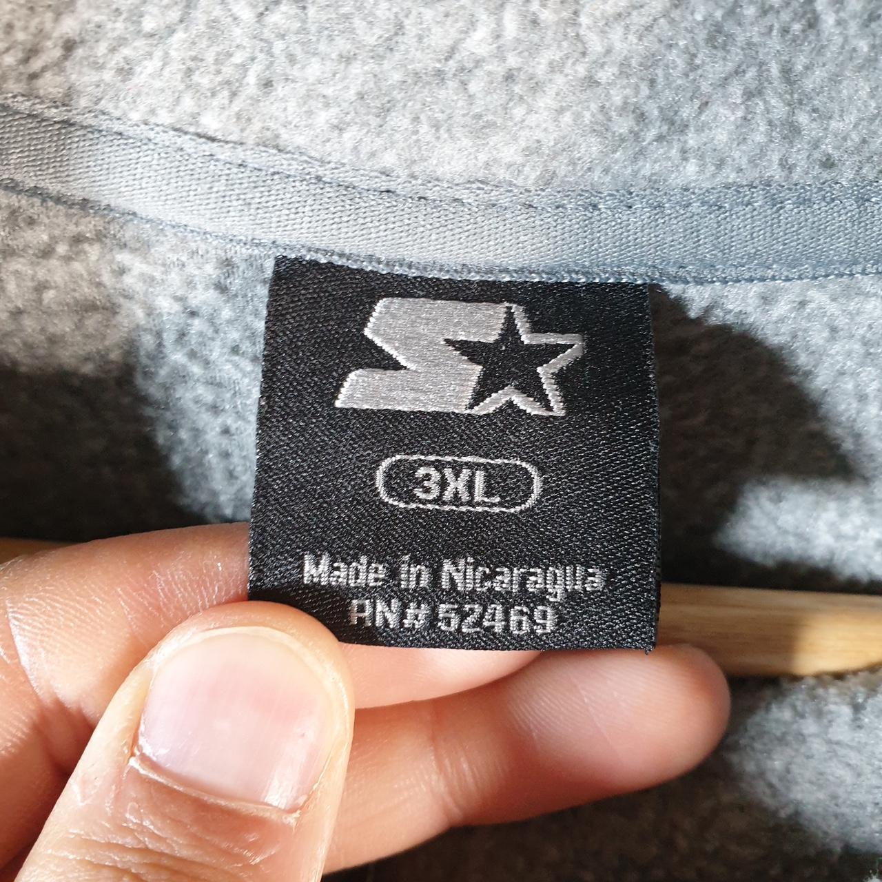 Vintage Starter Fleece Sweatshirt Jacket Mens 3XL Grey 1/4 Zip Embroidered Logo