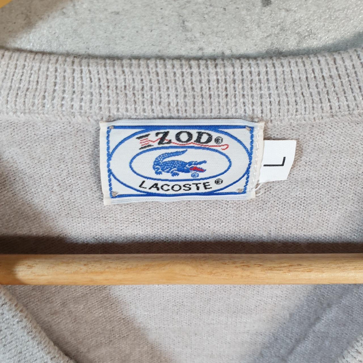Vintage Izod Lacoste 90s USA Sweatshirt Men’s Large Brown Pullover Logo Y2K Jumper
