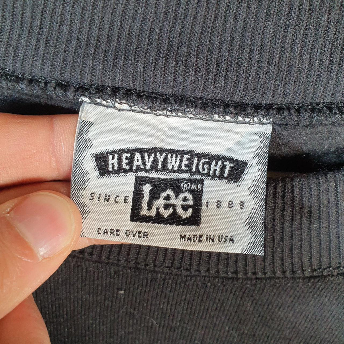 Vintage Lee Heavyweight Sweatshirt Men’s 3XL Black USA Pullover Embroidered Angel