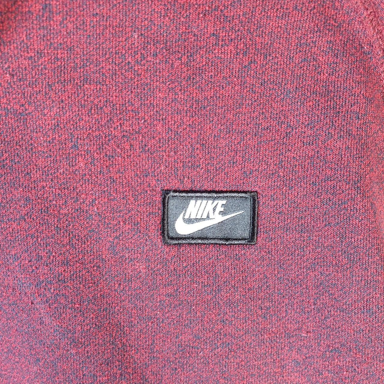 Vintage Nike Club Embroidered Hoodie Men’s Large Burgundy Swoosh Y2K Pullover
