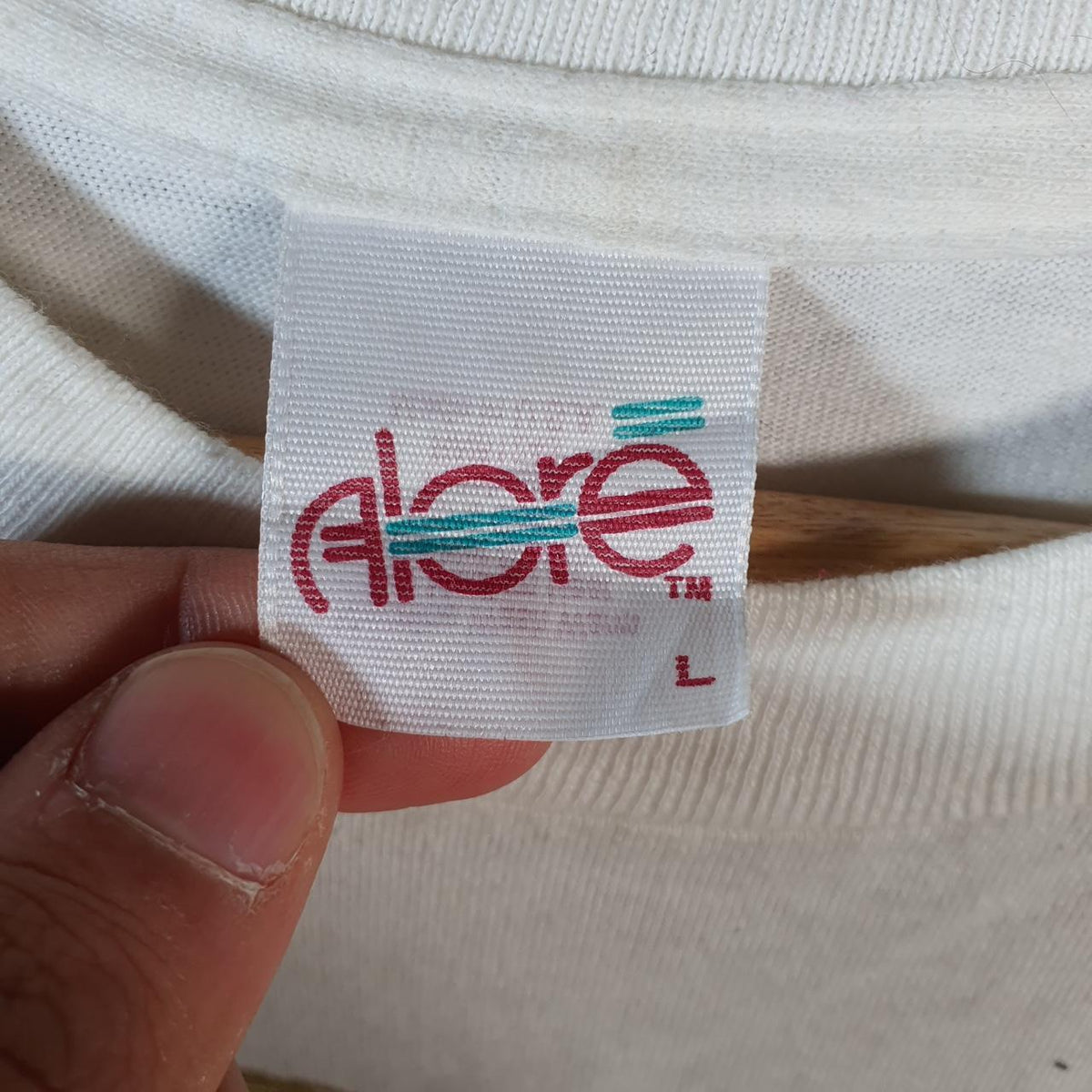 Vintage Alore Anchor 90s Graphic USA Single Stitch T Shirt Men’s Large White C9651