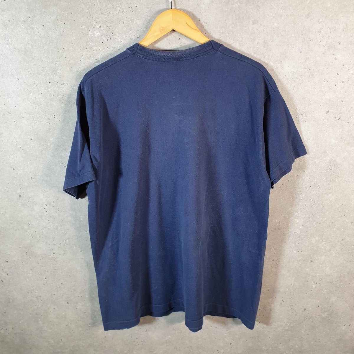 Vintage Trinity University Graphic USA 90s Single Stitch T Shirt Men’s Medium Navy Blue C8069