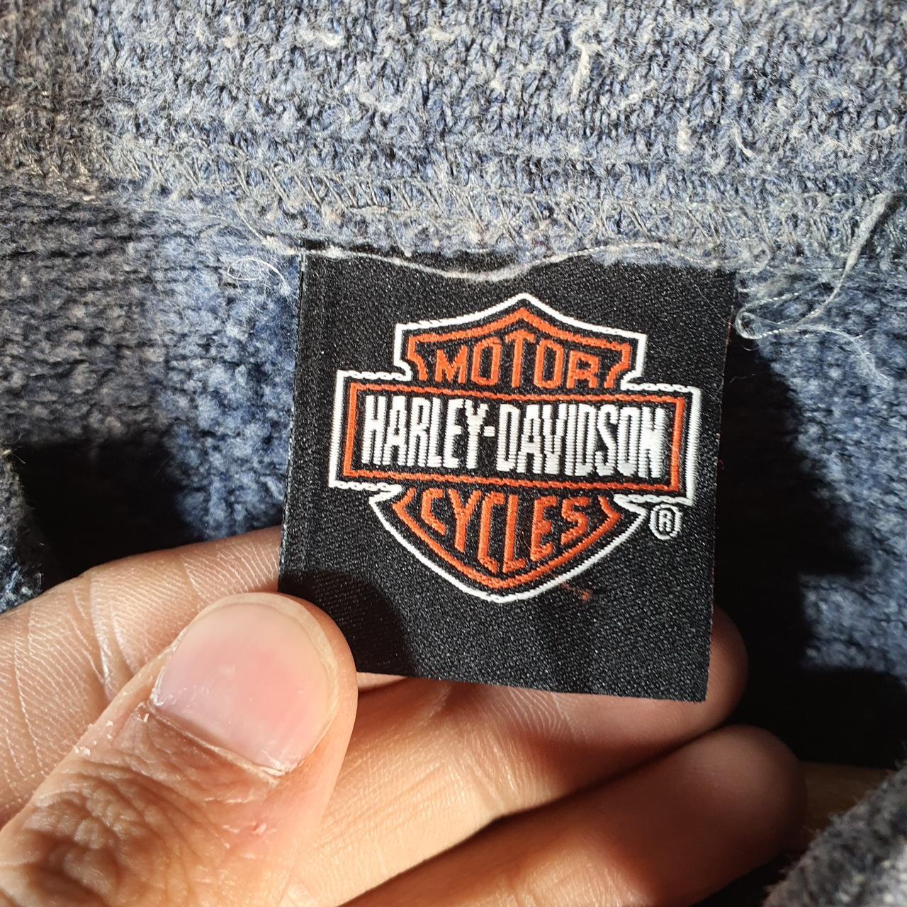 Vintage Harley Davidson 1/4 Button Sweatshirt Mens XL Grey Pullover USA