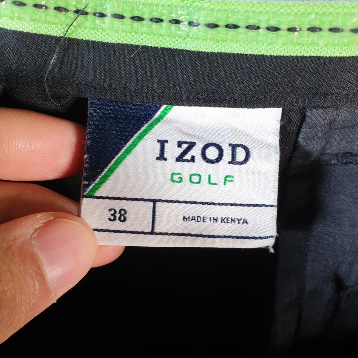 Vintage Izod Golf Chino Shorts Jorts Cargo Men’s Medium Black Baggy Cotton
