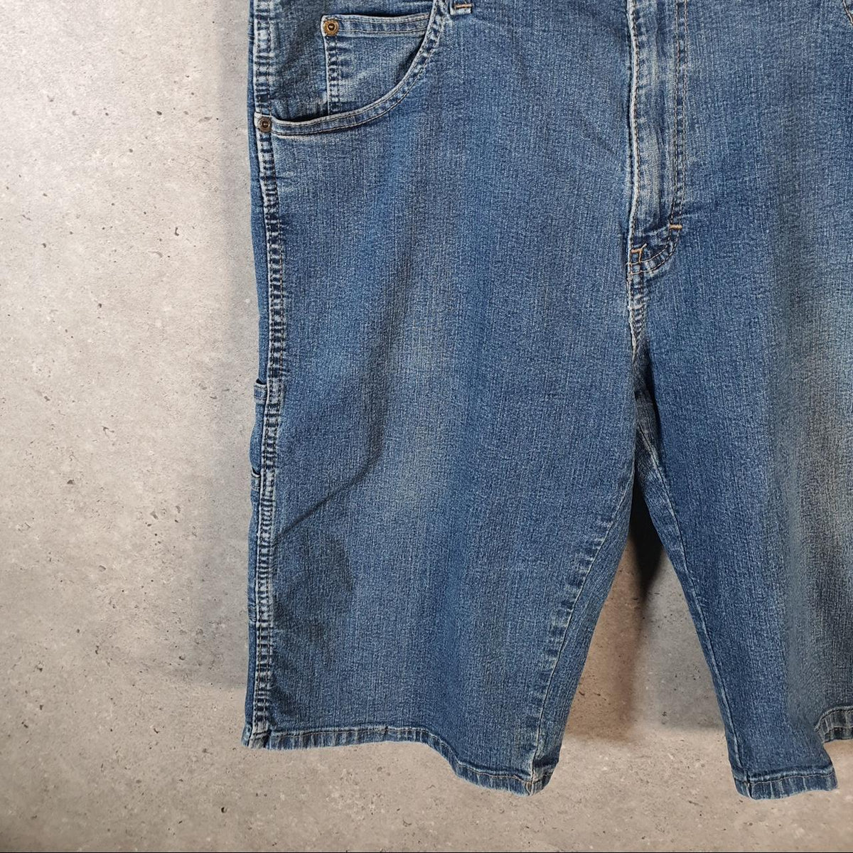 Vintage Dickies Carpenter Shorts Jorts Jeans Men’s W38 Blue Denim Relaxed Fit Baggy Workwear Big Fish Vintage