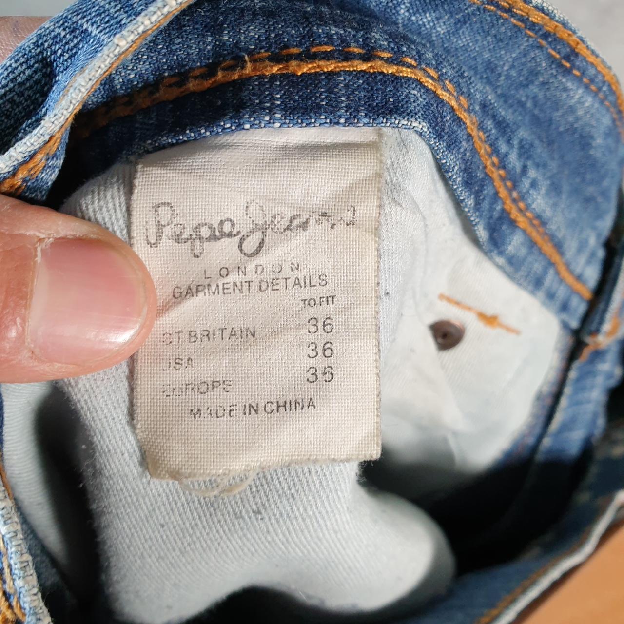 Vintage Pepe Jeans Baggy Y2K Hip Hop Jeans Shorts Jorts Mens W36 Blue Denim USA Big Fish Vintage