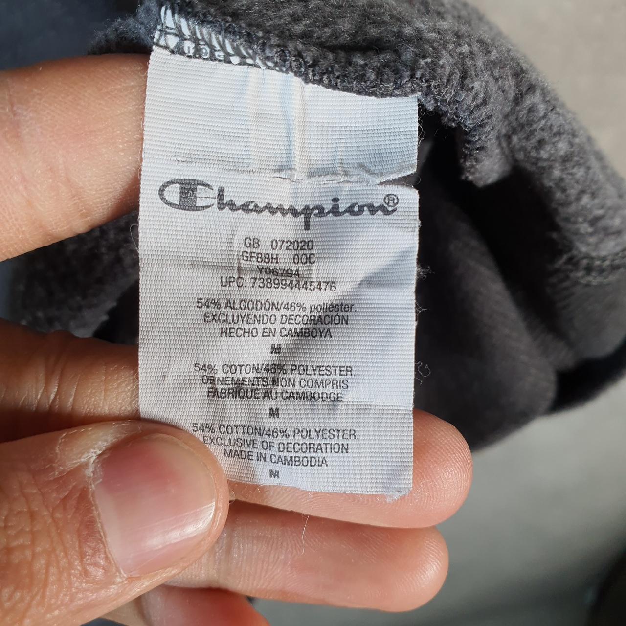 Vintage Champion Sweatshirt Men’s Medium Grey USA Pullover Spellout Logo