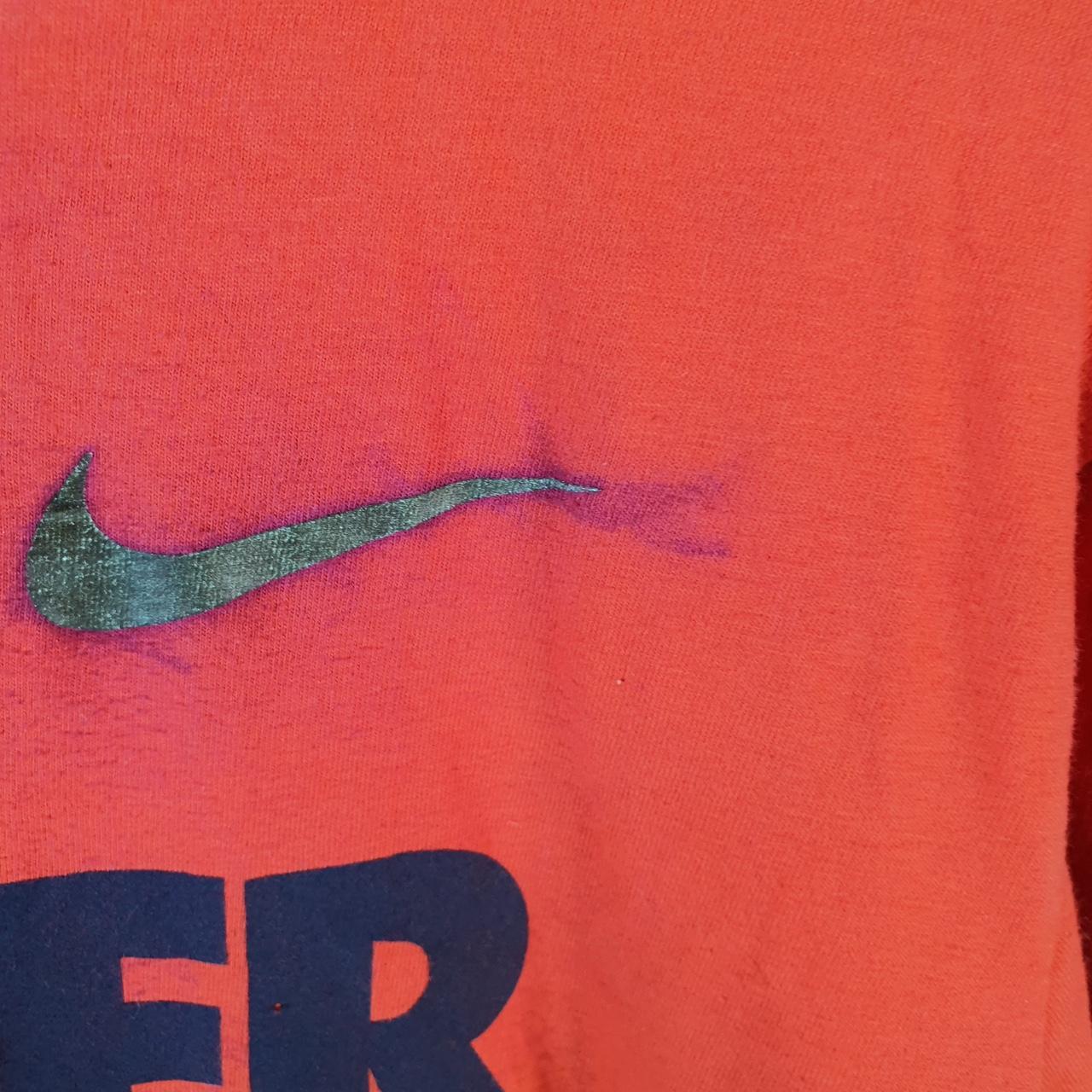 Vintage Nike Houston MLB Graphic Spellout T Shirt Men’s Large Orange Swoosh Athletic
