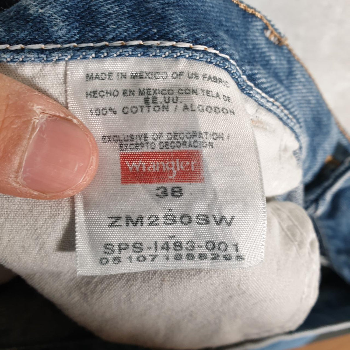 Vintage Wrangler Baggy Y2K Hip Hop Jorts Shorts Mens W38 Blue Denim USA Big Fish Vintage