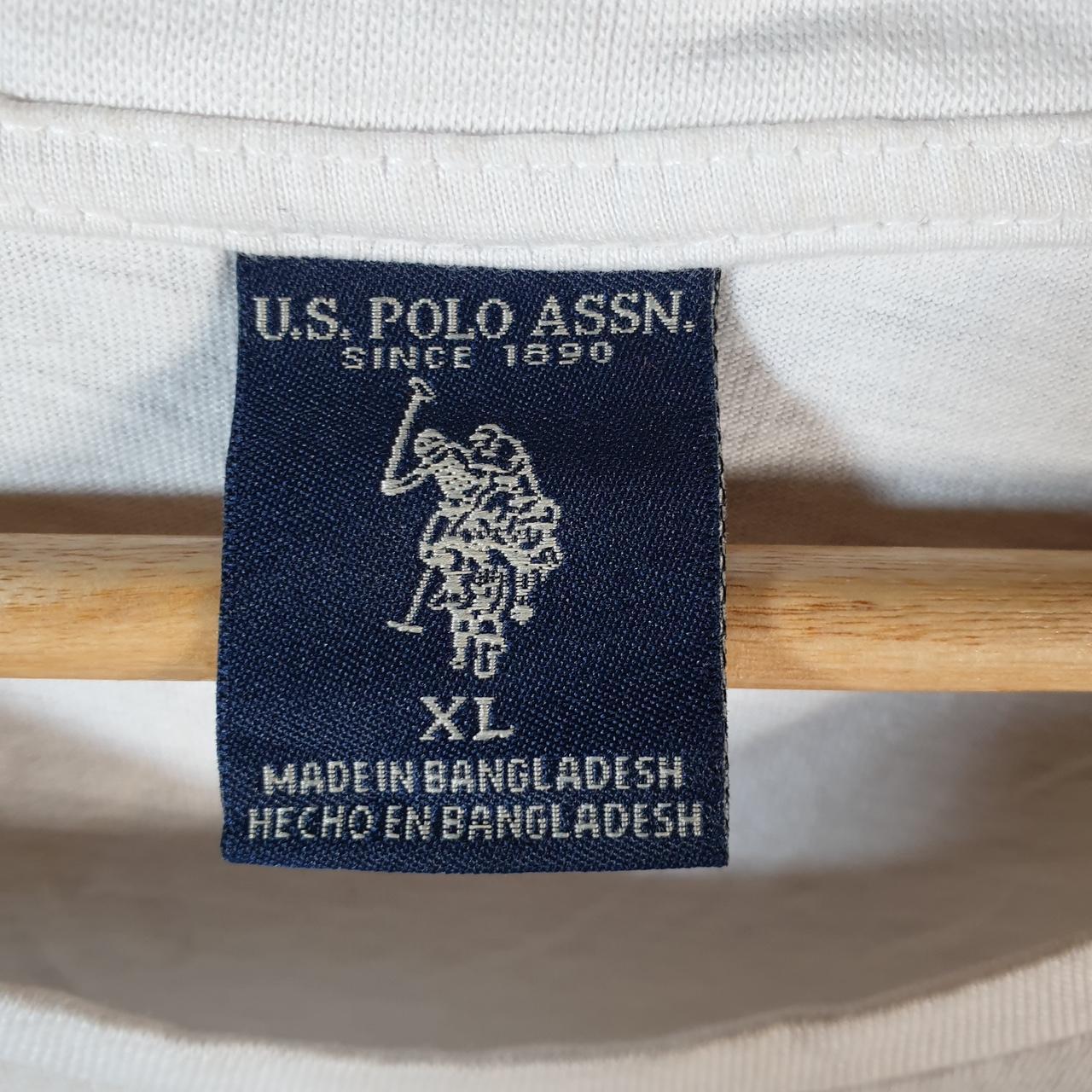 Vintage U.S. Polo Assn. Embroidered Logo T Shirt Mens XL White Athletic Casual