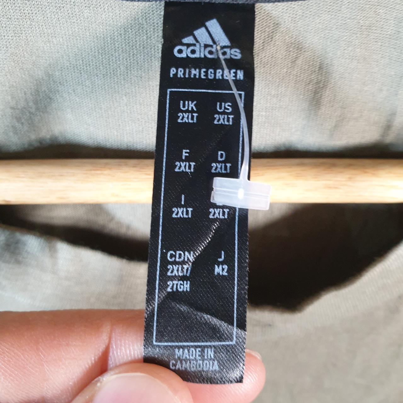 Vintage Adidas T Shirt Men’s 2XL Tall Khaki Green Three Stripes Athletic