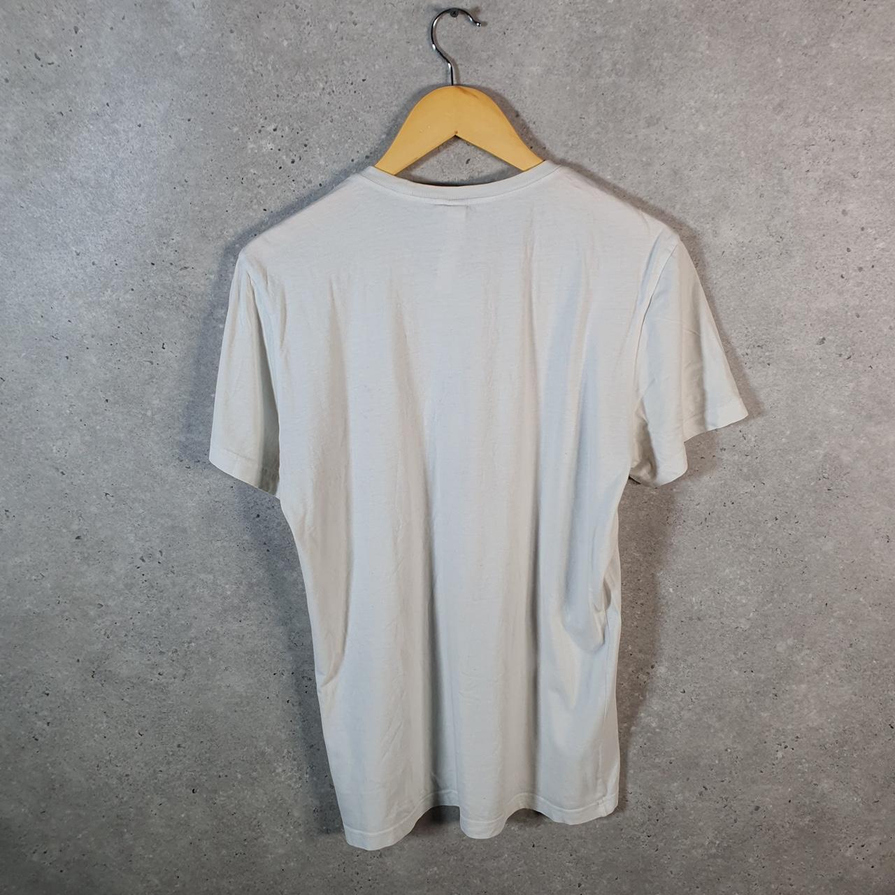 Vintage Adidas Spellout T Shirt Shirt Men’s Medium White Logo Athletic C9681