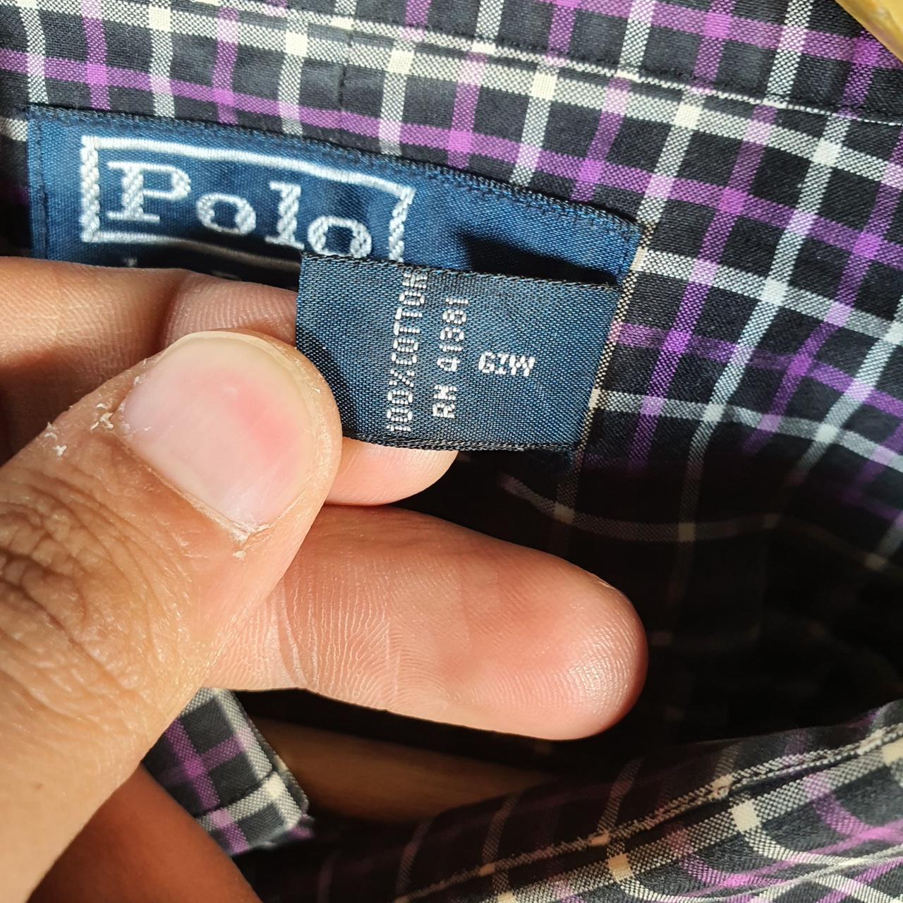 Vintage Ralph Lauren Button Down Shirt Men’s 2XL Purple Curham Classic Fit Cotton