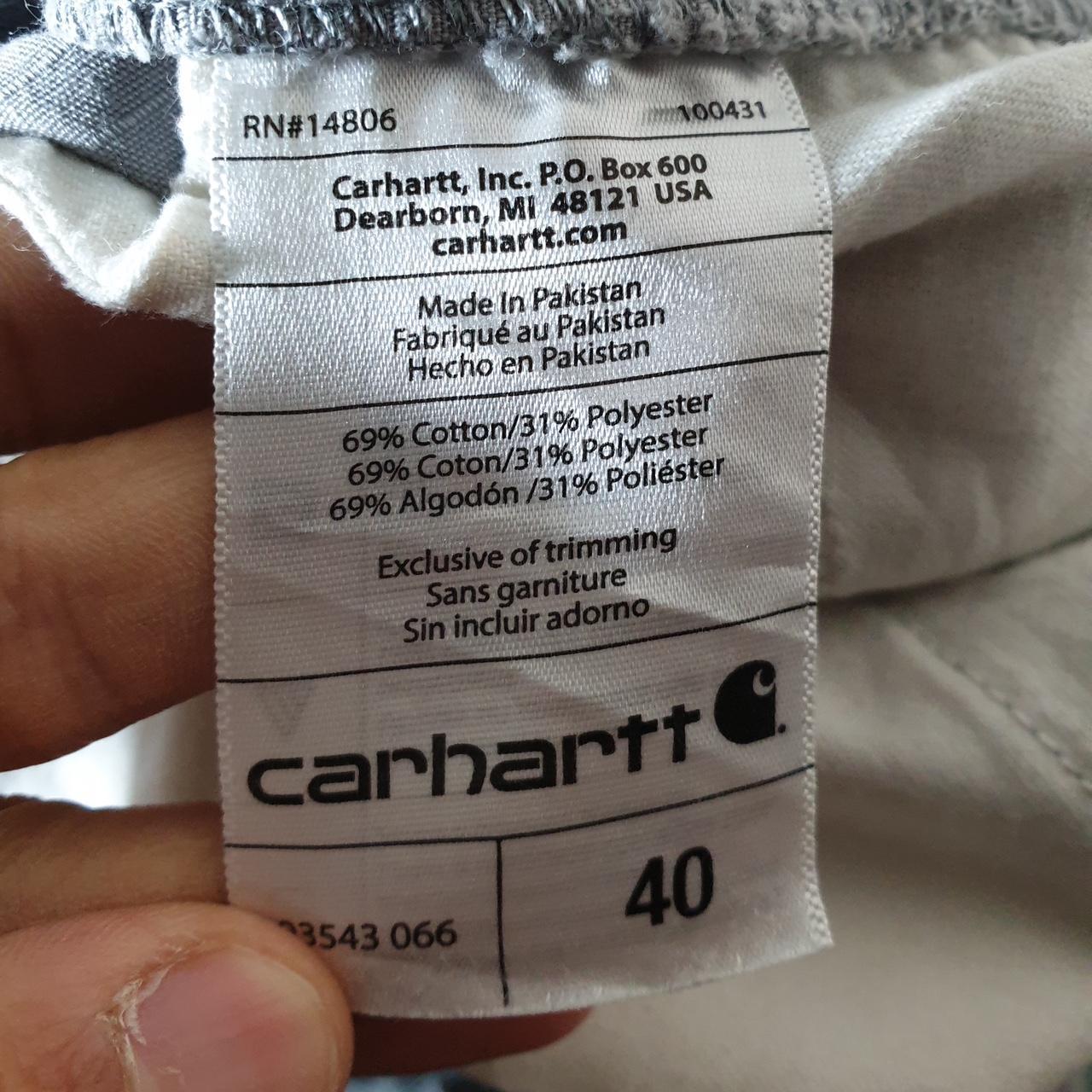 Vintage Carhartt Baggy Carpenter Shorts Jorts Cargo Men’s W40 Grey Relaxed Fit Workwear