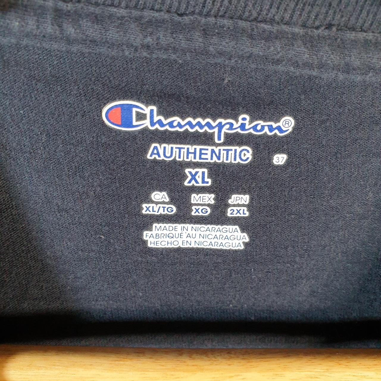 Vintage Champion UTA Football Spellout T Shirt Men’s XL Navy Blue USA Athletic