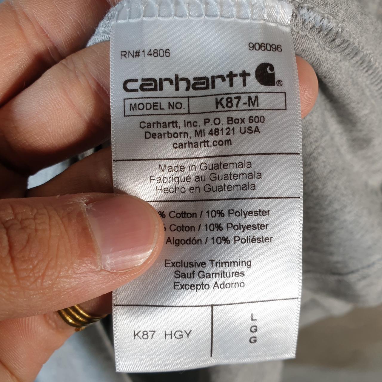 Vintage Carhartt Pocket T Shirt Men’s Large Grey Workwear Chore Utility Loose Fit