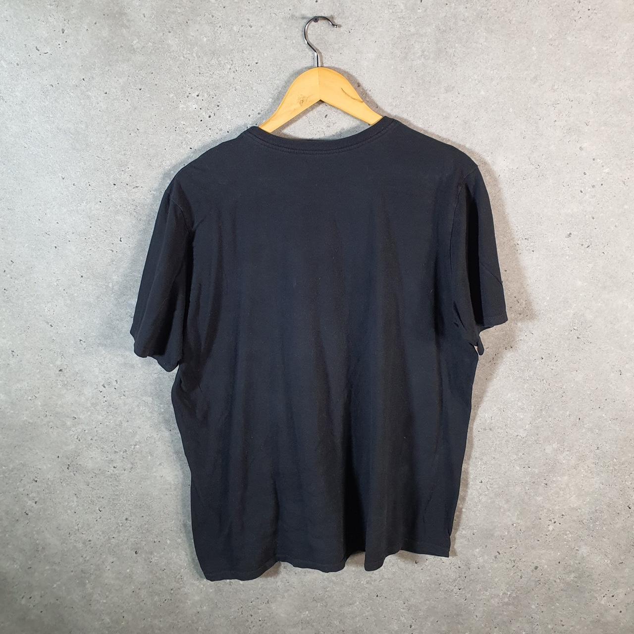 Vintage Nike Spellout T Shirt Womens XL Black Printed Single Swoosh Logo Athletic Big Fish Vintage