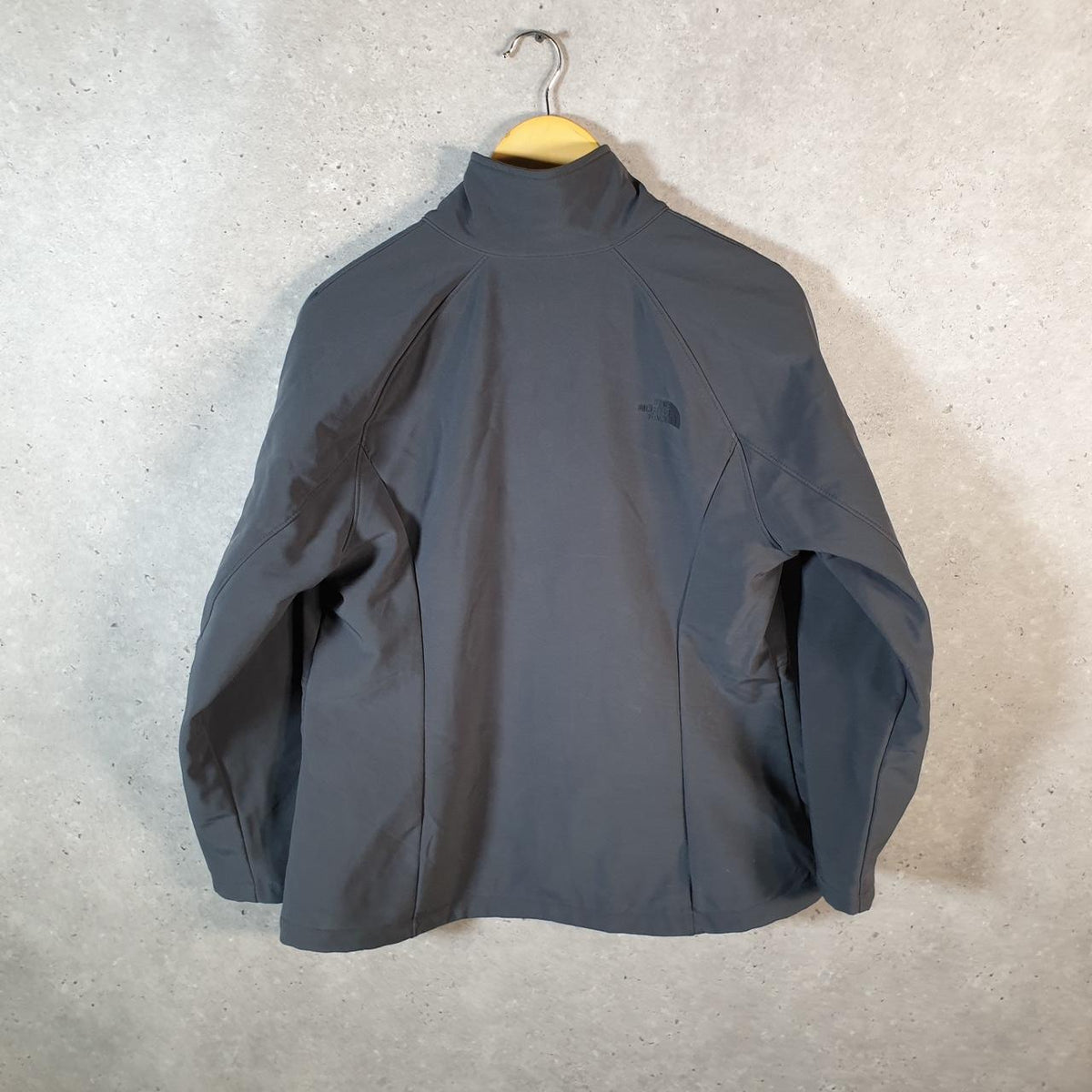 Vintage The North Face TNF Soft Shell Jacket Womens XL Grey Full Zip Logo