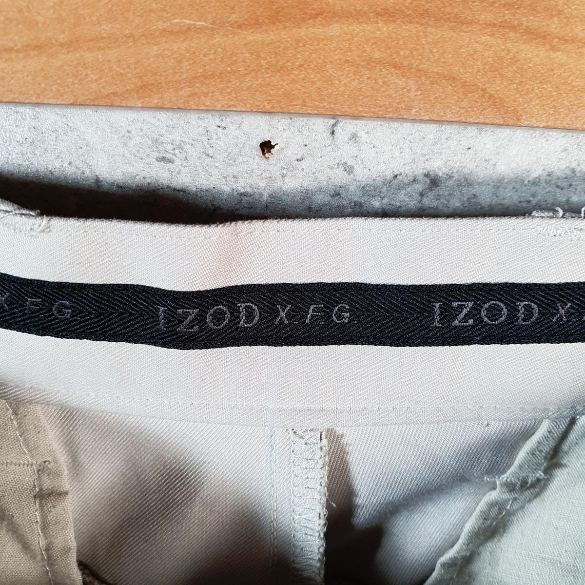 Vintage Izod Golf Chino Shorts Jorts Cargo Men’s W32 Brown Baggy Cotton A4408