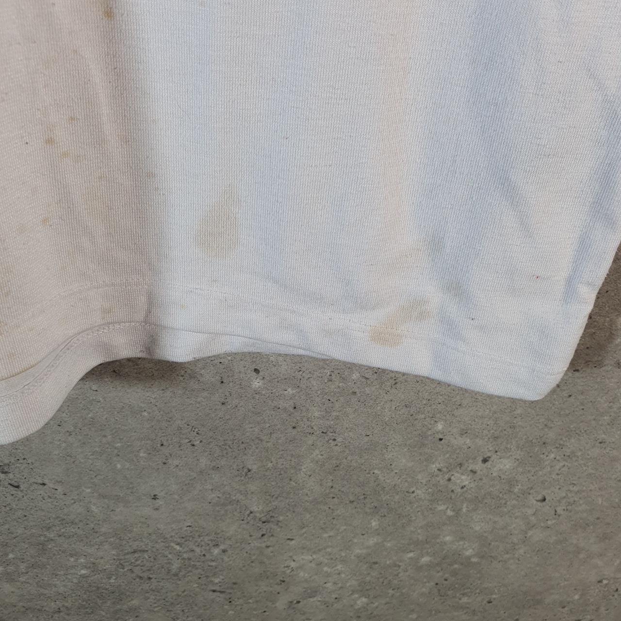 Vintage Nike Cropped T Shirt Womens Medium White Logo Swoosh Athletic