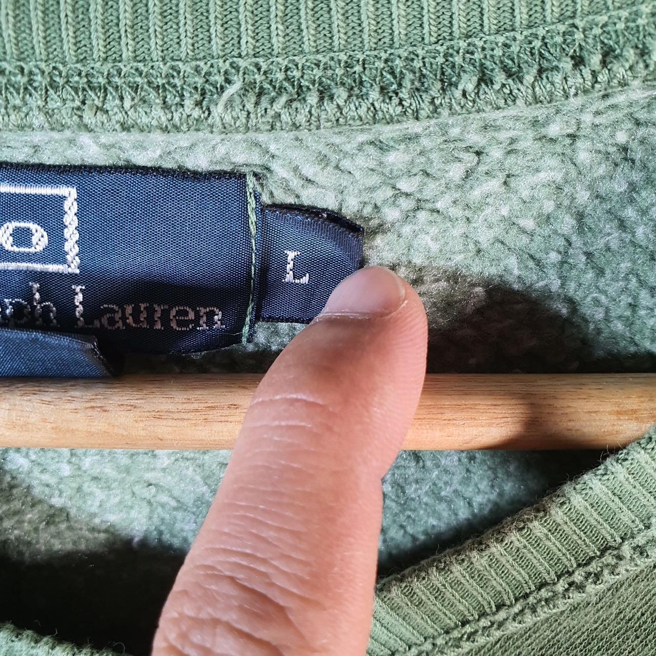 Vintage Ralph Lauren Polo Sweatshirt Men’s Large Green Boxy Baggy Pullover Pony