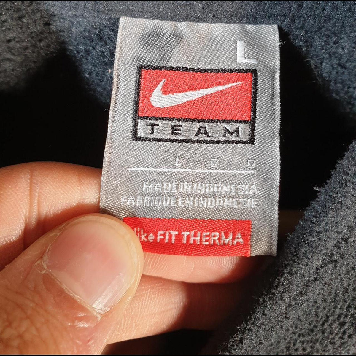 Vintage Nike Team 1/4 Zip Embroidered Sweatshirt Fleece Men’s Large Black Swoosh Y2K Pullover