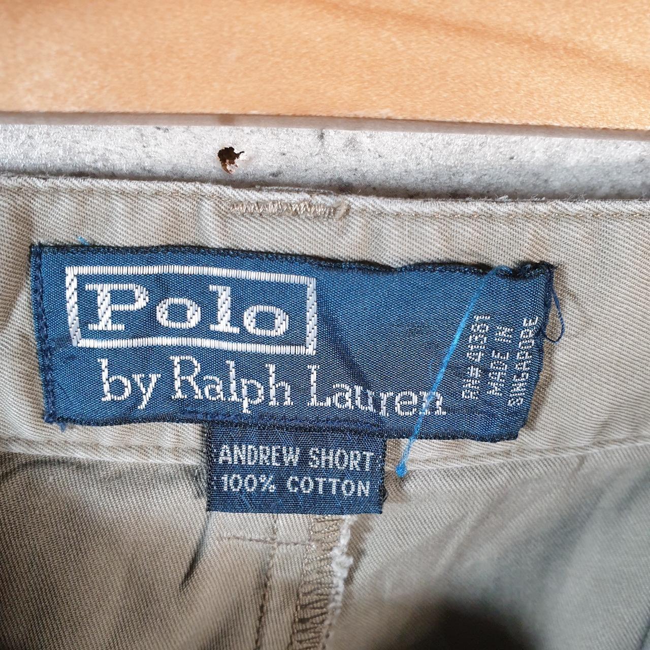 Vintage Ralph Lauren Polo Shorts Jorts Chino Cargo Men’s W36 Brown Baggy Cotton