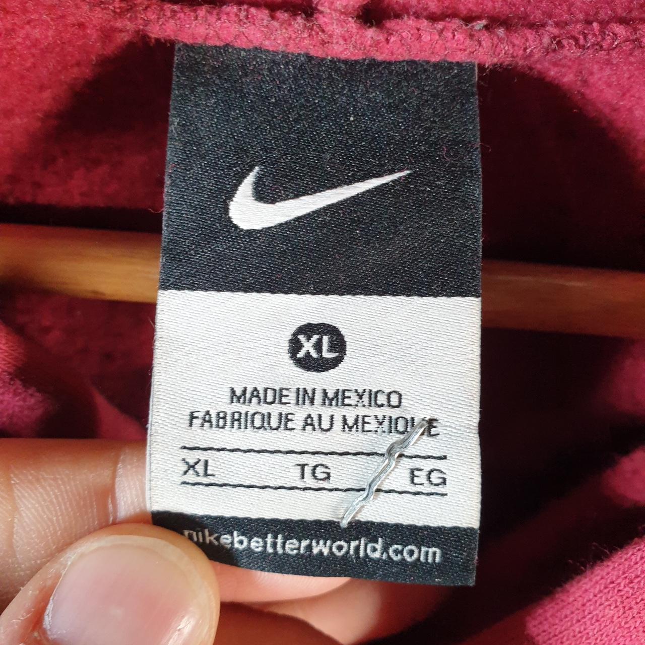 Vintage Nike Centre Swoosh Embroidered Hoodie Men’s 2XL Red Swoosh Y2K Pullover