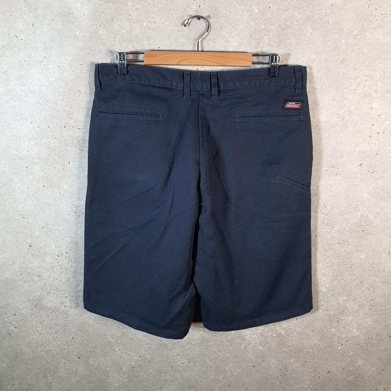 Vintage Dickies Baggy Chino Shorts Jorts Cargo Mens W36 Navy Blue Loose Fit