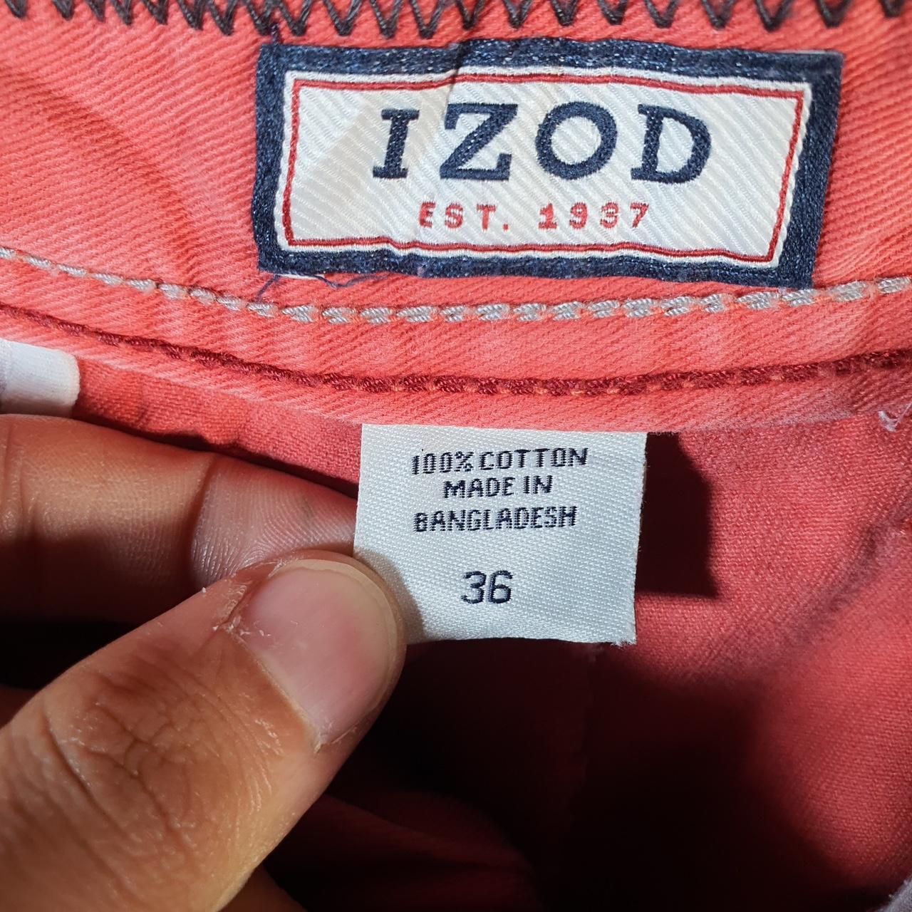 Vintage Izod Golf Chino Shorts Jorts Cargo Men’s W36 Red Baggy Cotton