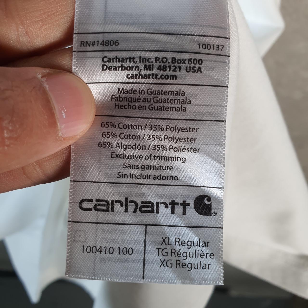 Vintage Carhartt Pocket T Shirt Men’s XL White Workwear Chore Utility Relaxed Fit C9279