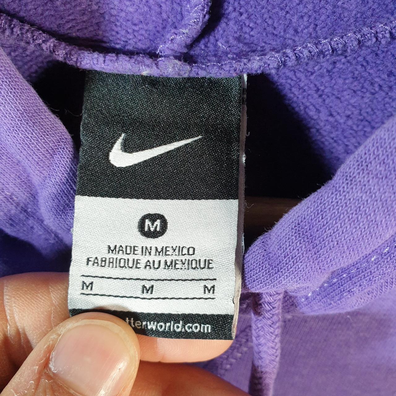 Vintage Nike Centre Swoosh Loras Softball Hoodie Men’s Medium Purple Swoosh Y2K