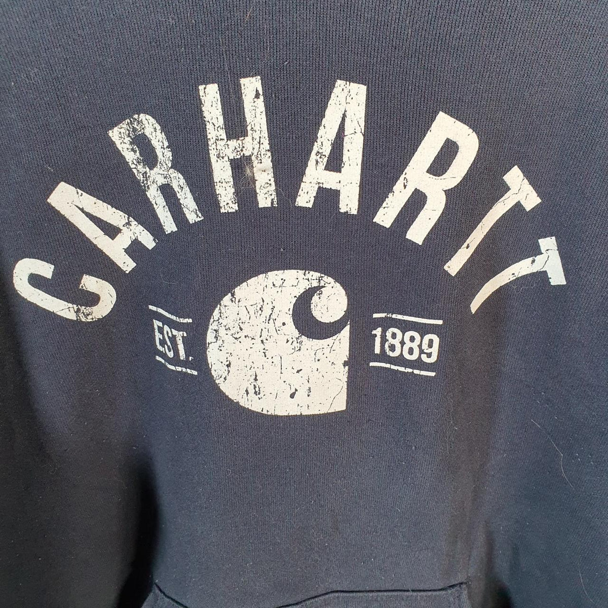 Vintage Carhartt Hoodie Men’s XL Navy Blue Pullover Blank USA Original Fit