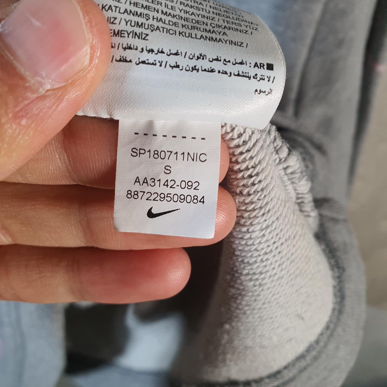 Vintage Nike Club All Over Print AOP Hoodie Men’s Small Grey Swoosh Y2K Pullover