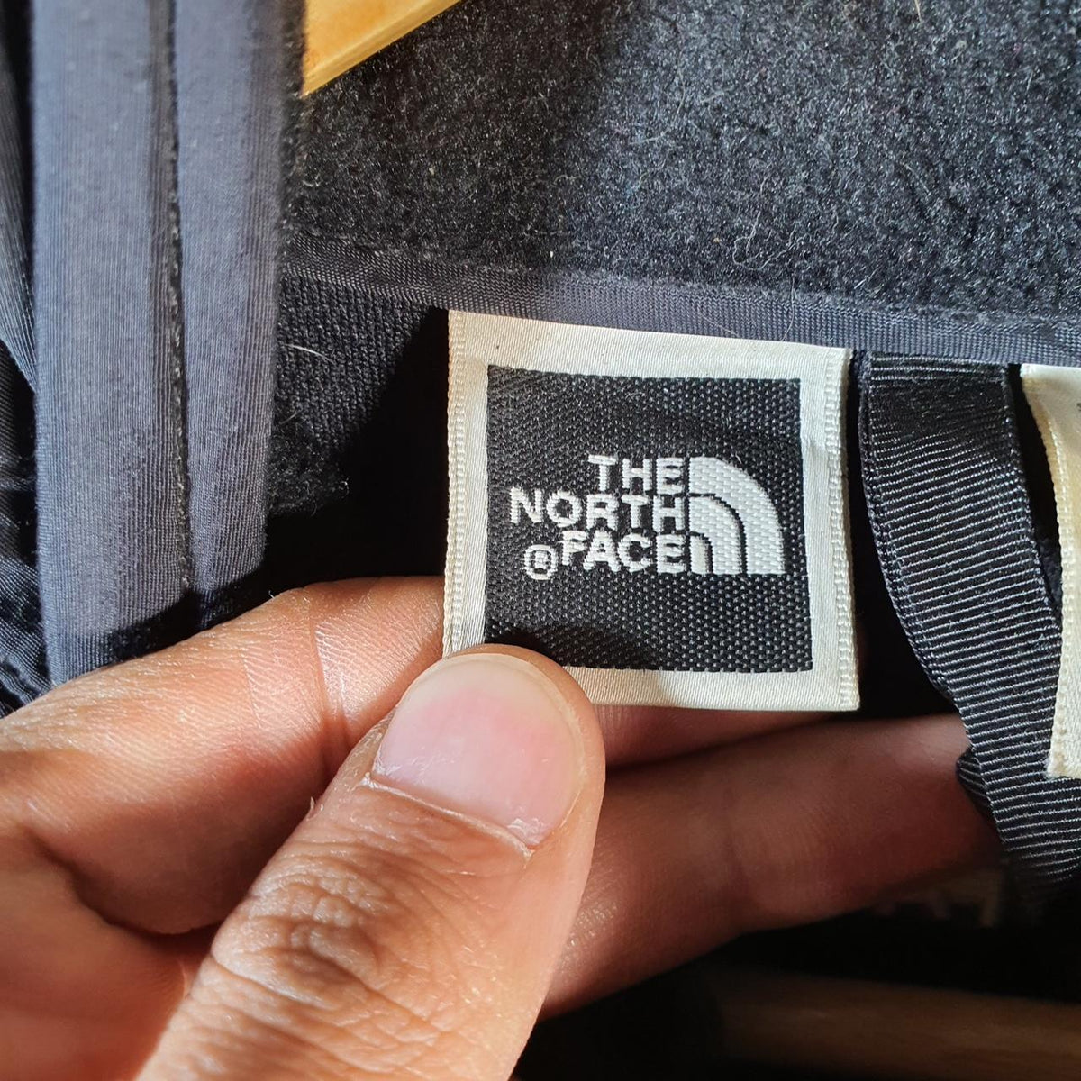 Vintage The North Face TNF Fleece Sweatshirt Mens Full Zip Medium Black Full Zip Logo