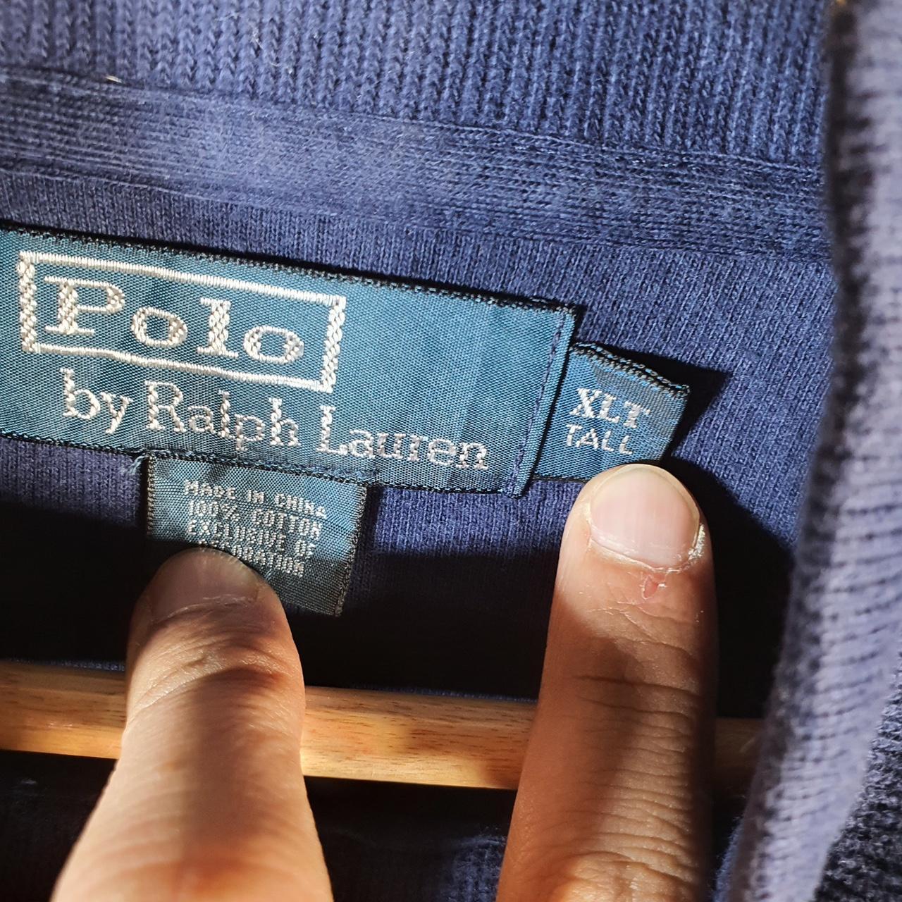 Vintage Ralph Lauren Polo 1/4 Zip Sweatshirt Men’s XL Tall Navy Blue Pullover Pony