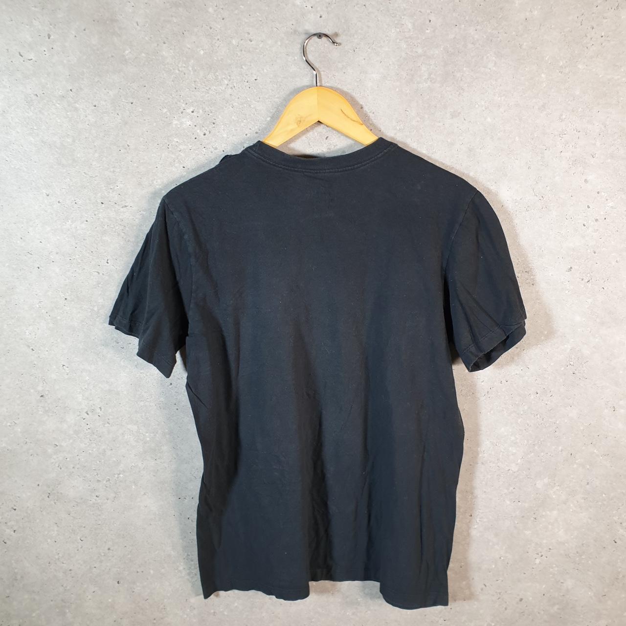 Vintage Nike Just Do It T Shirt Men’s Medium Black Printed Single Swoosh Logo Athletic C8296