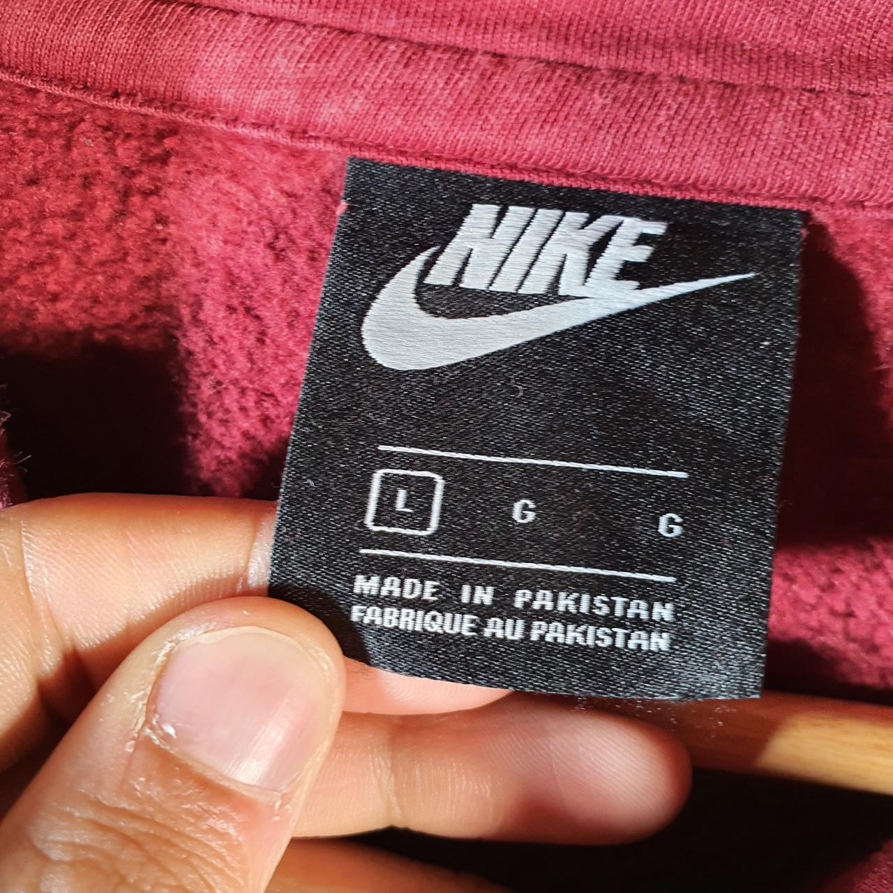 Vintage Nike Club Spellout Hoodie Men’s Large Red Swoosh Y2K Pullover