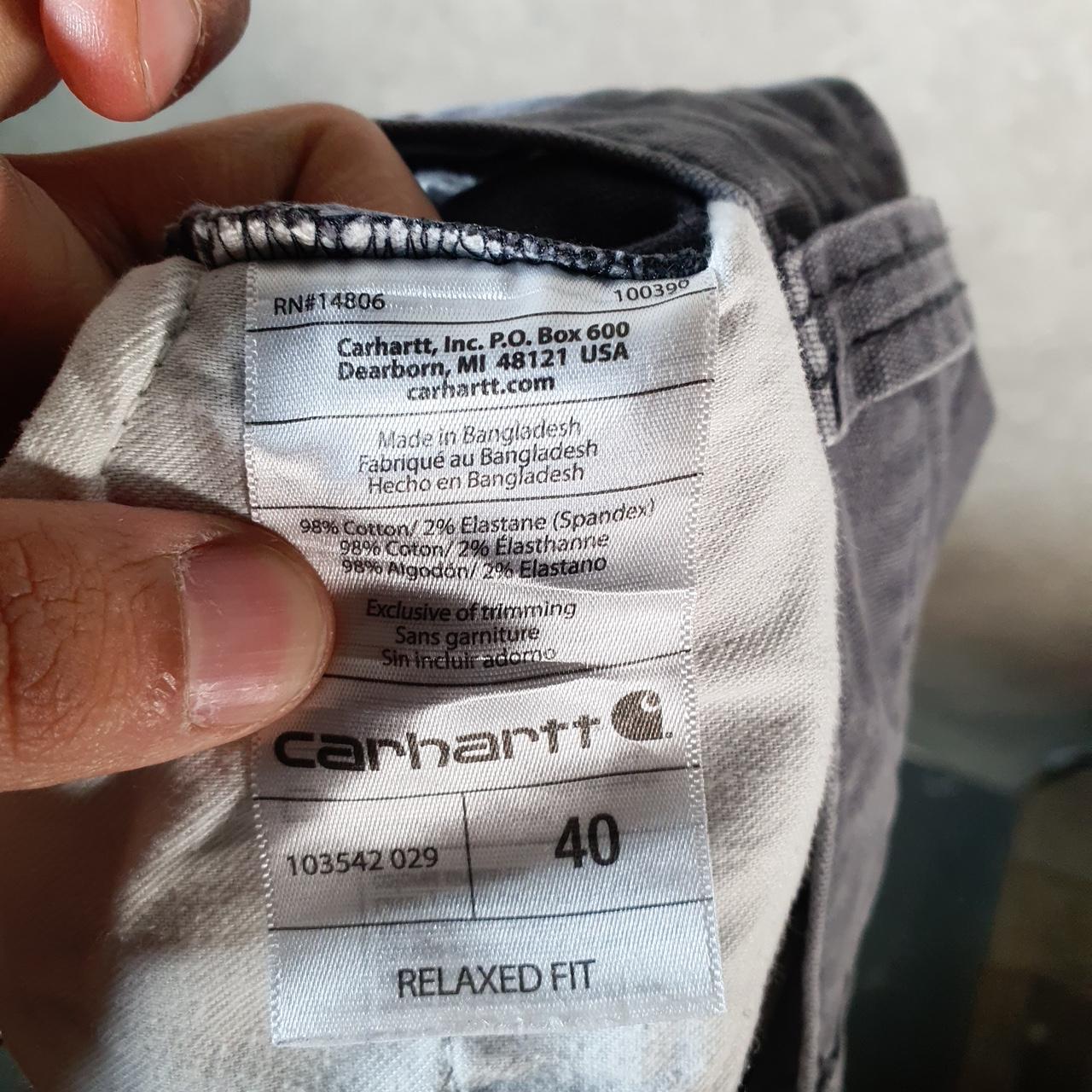 Vintage Carhartt Baggy Carpenter Shorts Jorts Cargo Men’s W40 Grey Relaxed Fit Workwear Big Fish Vintage